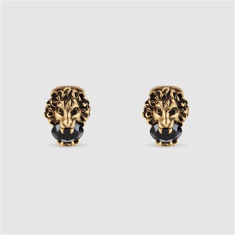 gucci gold cufflinks|gucci cufflinks lion.